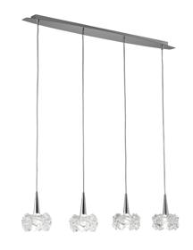 M3950  Artic Glass Pendant 4 Light